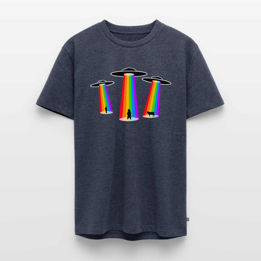 Männer Premium T-Shirt: 3 gay UFOs - Jeansblau 