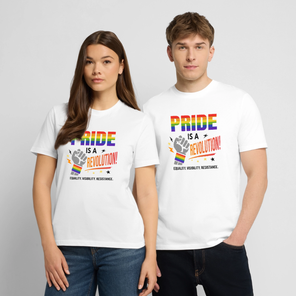 Pride is a Revolution | Unisex Bio T-Shirt - Weiß