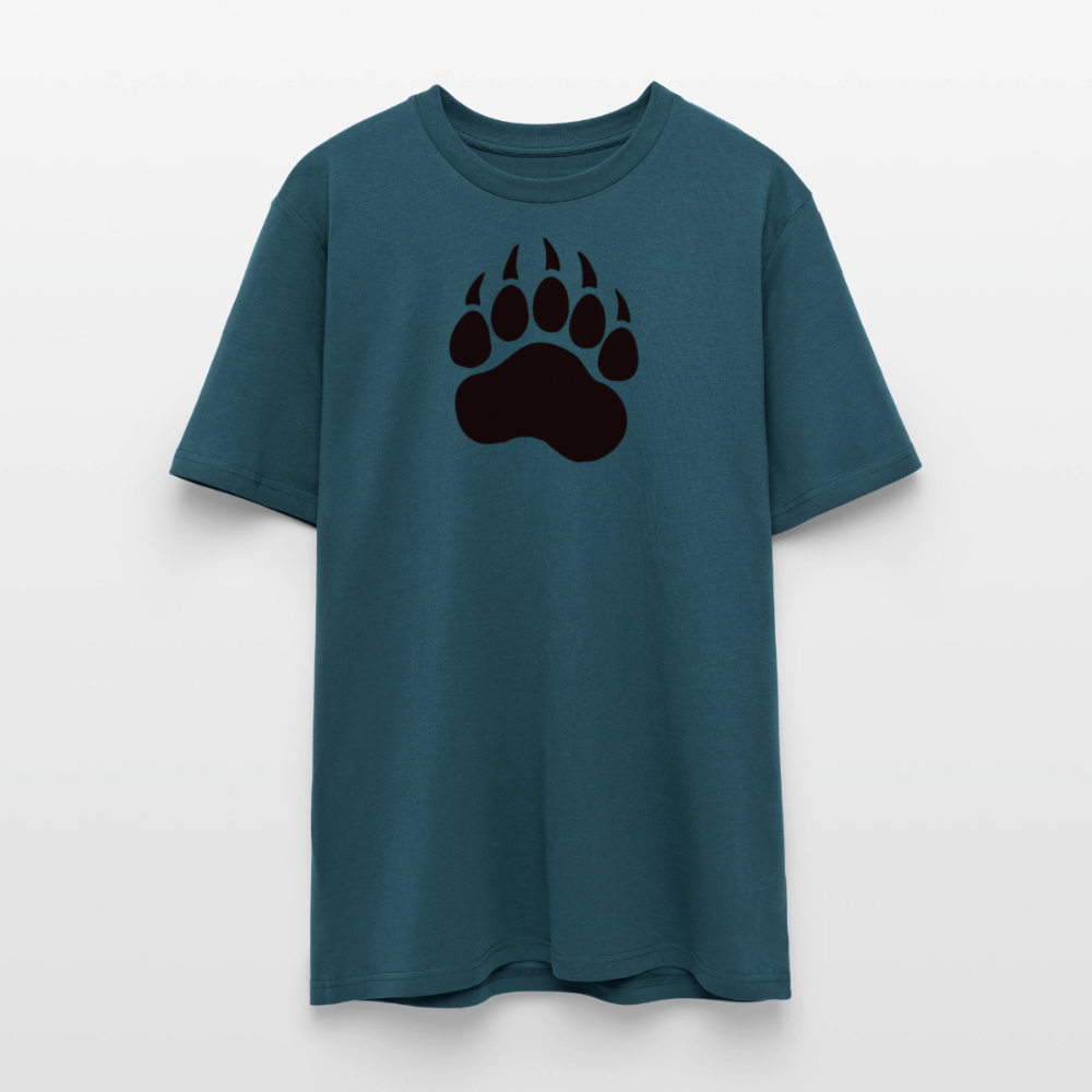 Bear Paw black | Unisex Bio-T-Shirt - Dunkles Petrol
