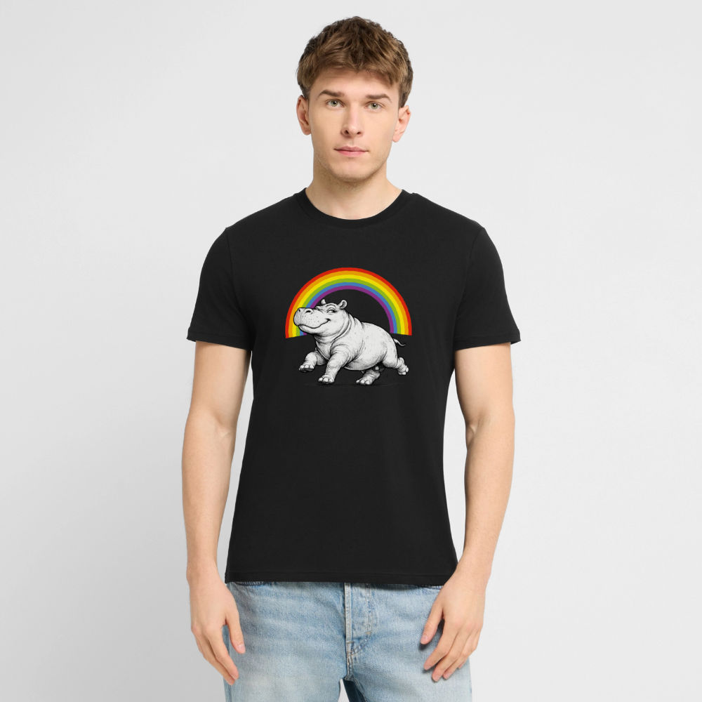 Nilpferd | Unisex Bio-T-Shirt - Schwarz