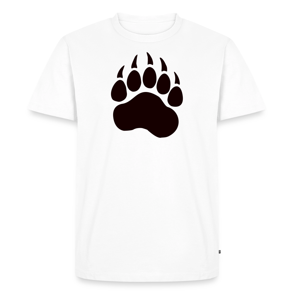 Bear Paw black | Männer Premium T-Shirt - Weiß