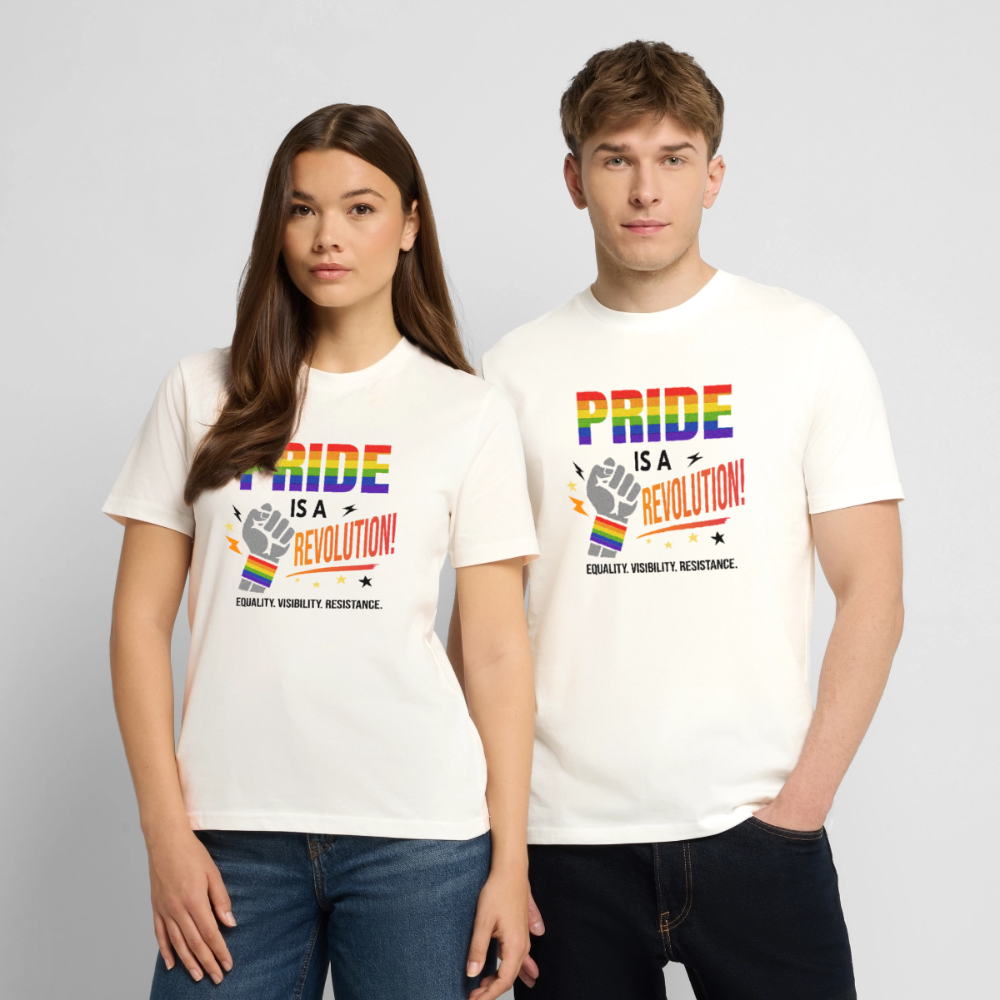 Pride is a Revolution | Unisex Bio T-Shirt - Naturweiß 