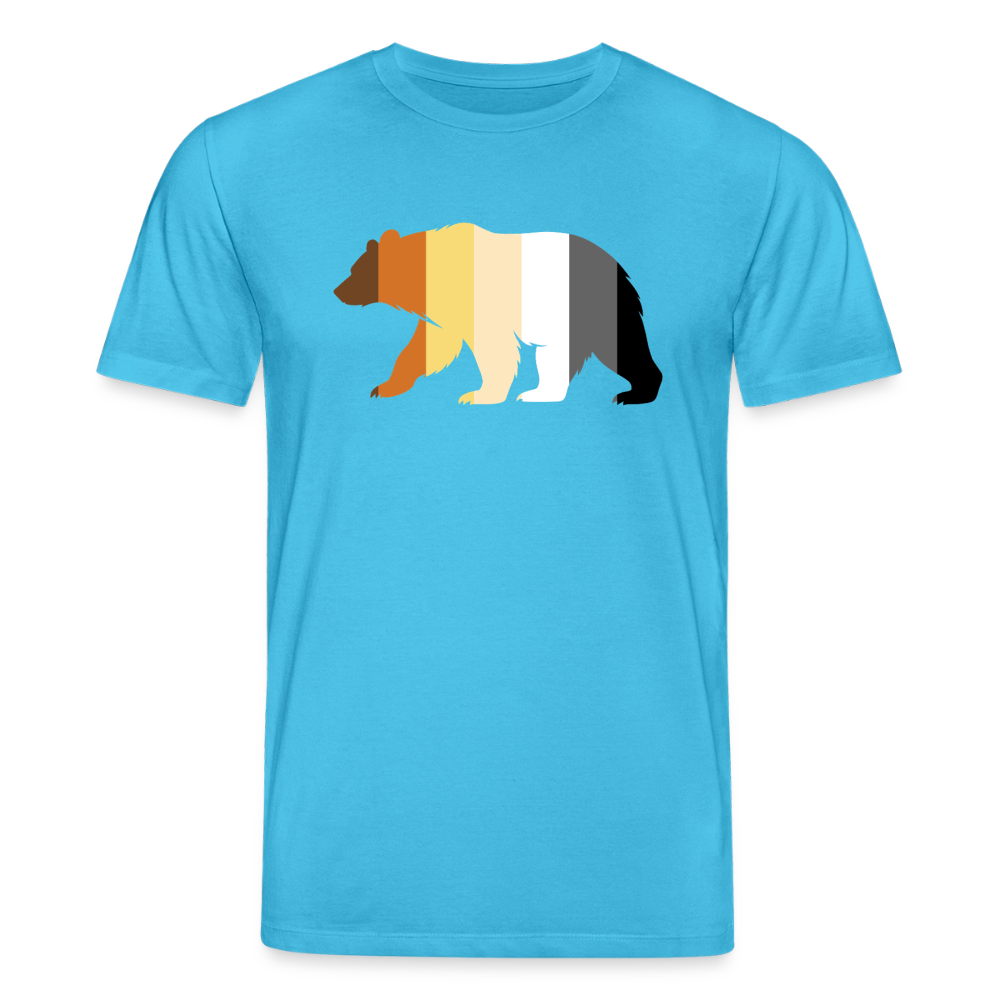 Bear in Bear Pride Colours | Unisex Bio T-Shirt - Aquablau