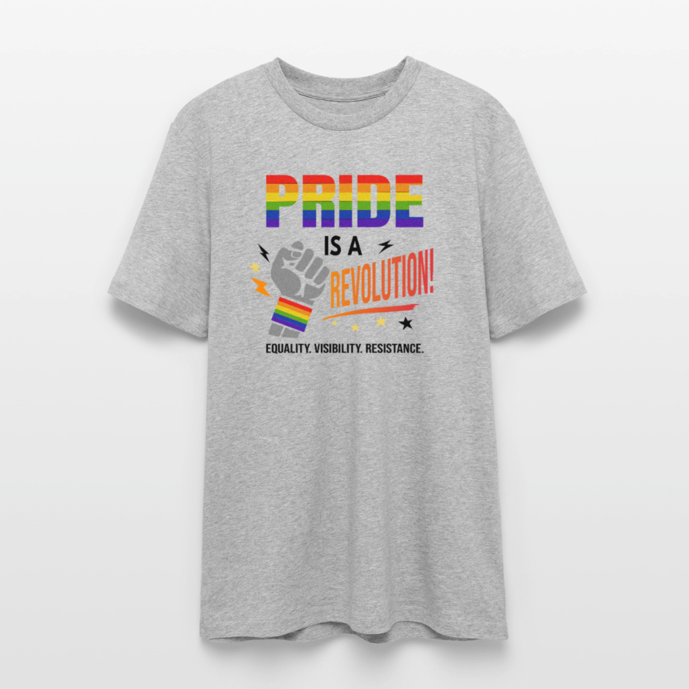 Pride is a Revolution | Unisex Bio T-Shirt - Grau meliert