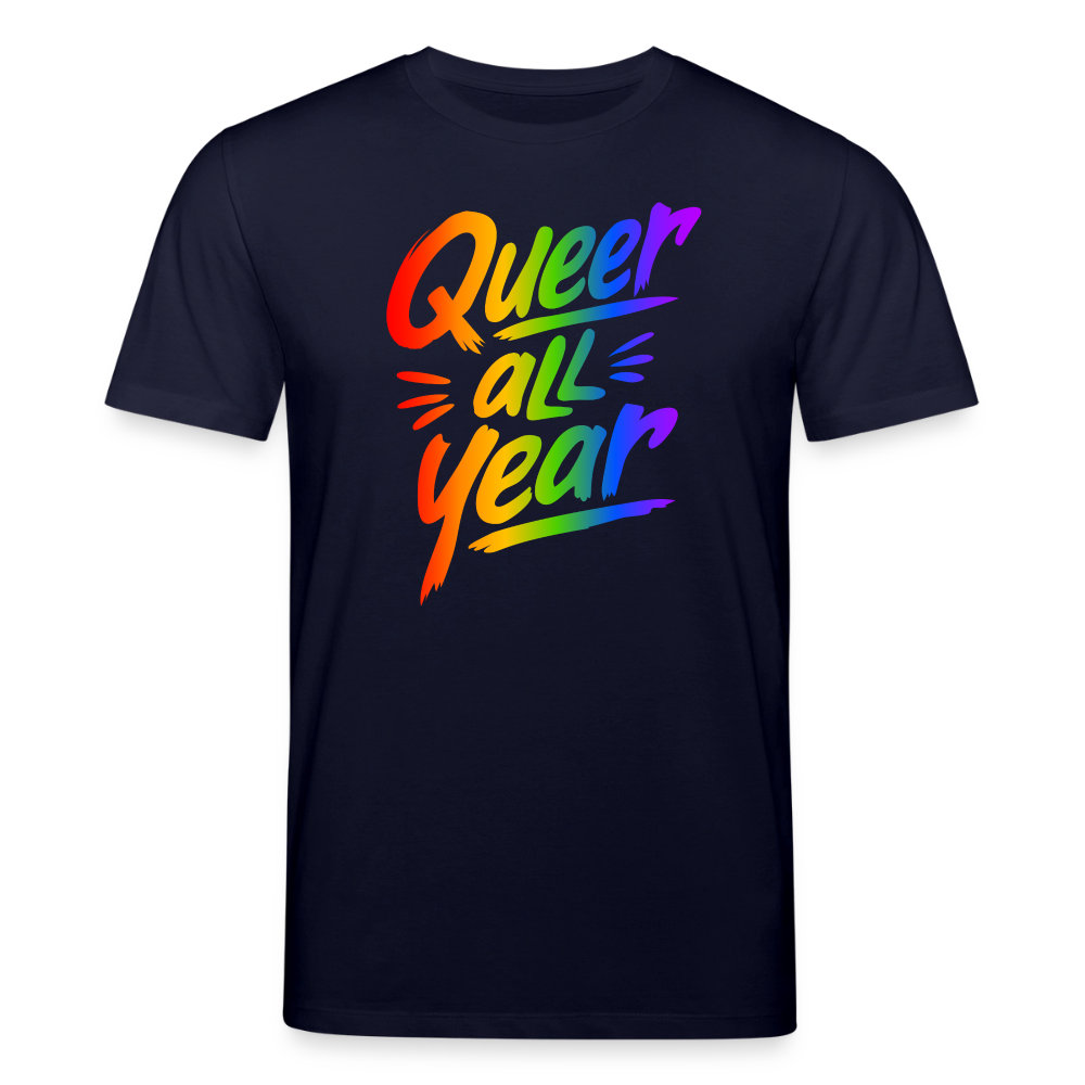 Queer all Year | Unisex Bio-T-Shirt - Navy
