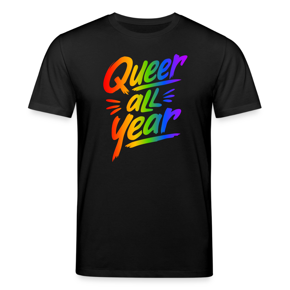 Queer all Year | Unisex Bio-T-Shirt - Schwarz