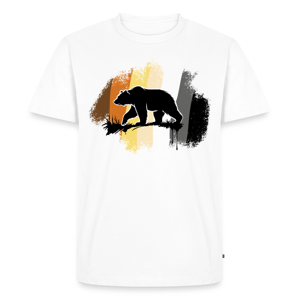 Black Bear on Bear Pride | Premium T-Shirt - Weiß